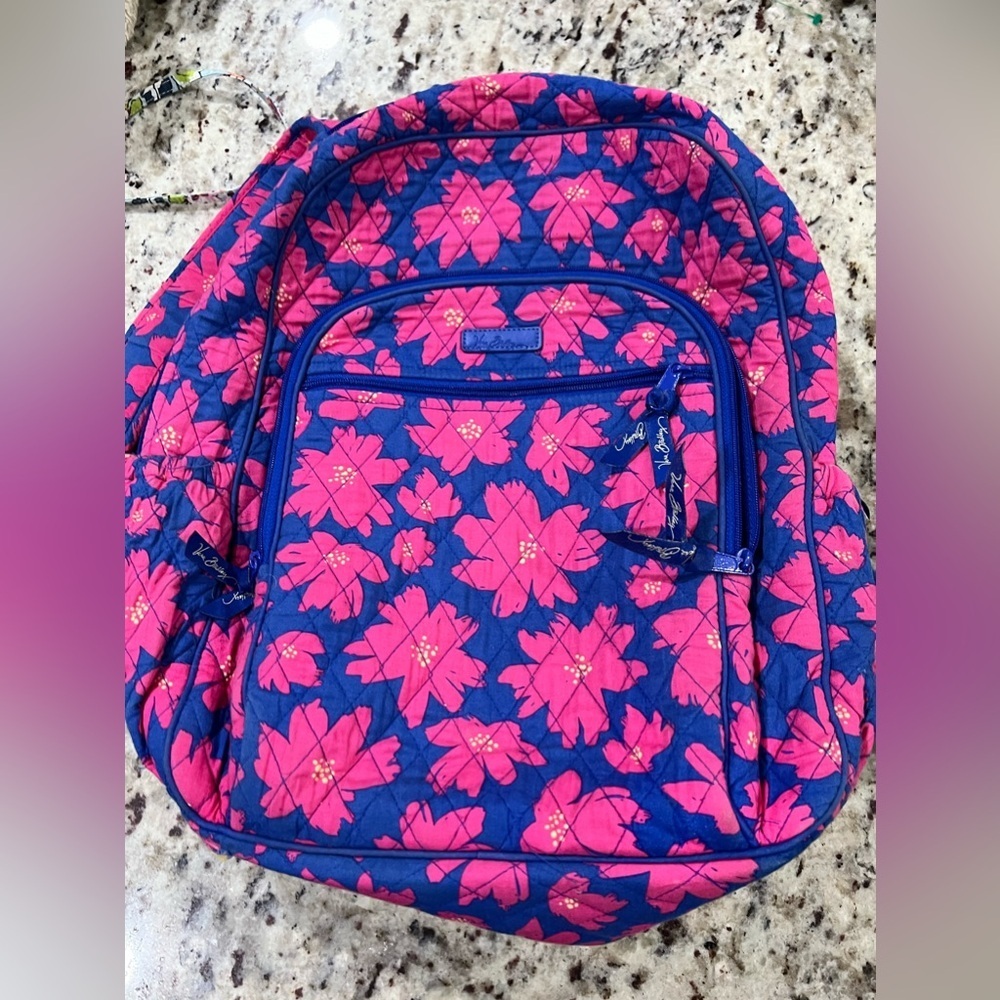 Vera Bradley Women's Signature Cotton Campus Tech Backpack, Art Poppies - Picture 4 of 16